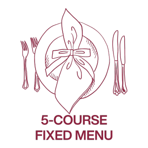 This is a five-course meal fixed menu event.